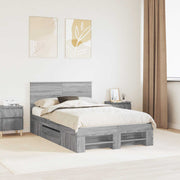Bedframe 120x200 cm grijs Sonoma bewerkt hout