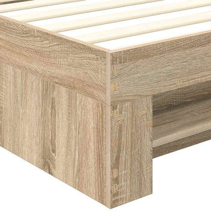 Bedframe met hoofdeinde Sonoma Eiken 100 x 200 m Bewerkt hout