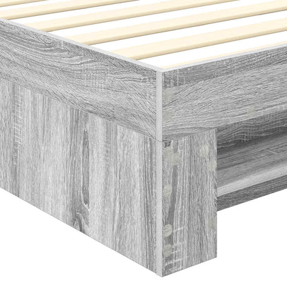 Bedframe met hoofdeinde Grijs Sonoma 100 x 200 m Bewerkt hout