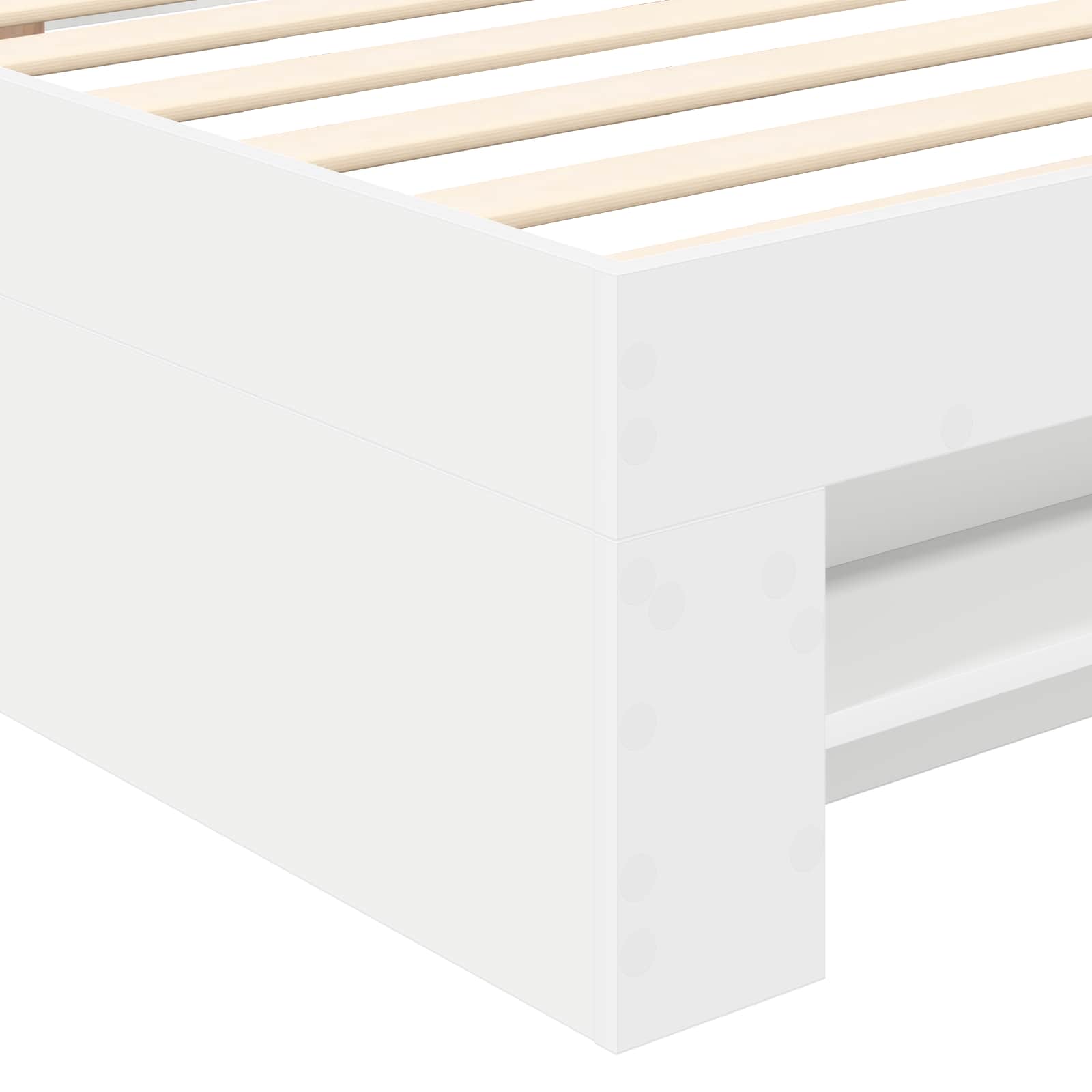Bedframe met hoofdeinde Wit 80 x 200 cm Bewerkt hout