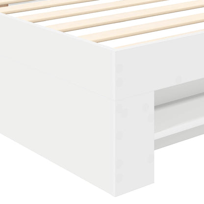 Bedframe met hoofdeinde Wit 80 x 200 cm Bewerkt hout