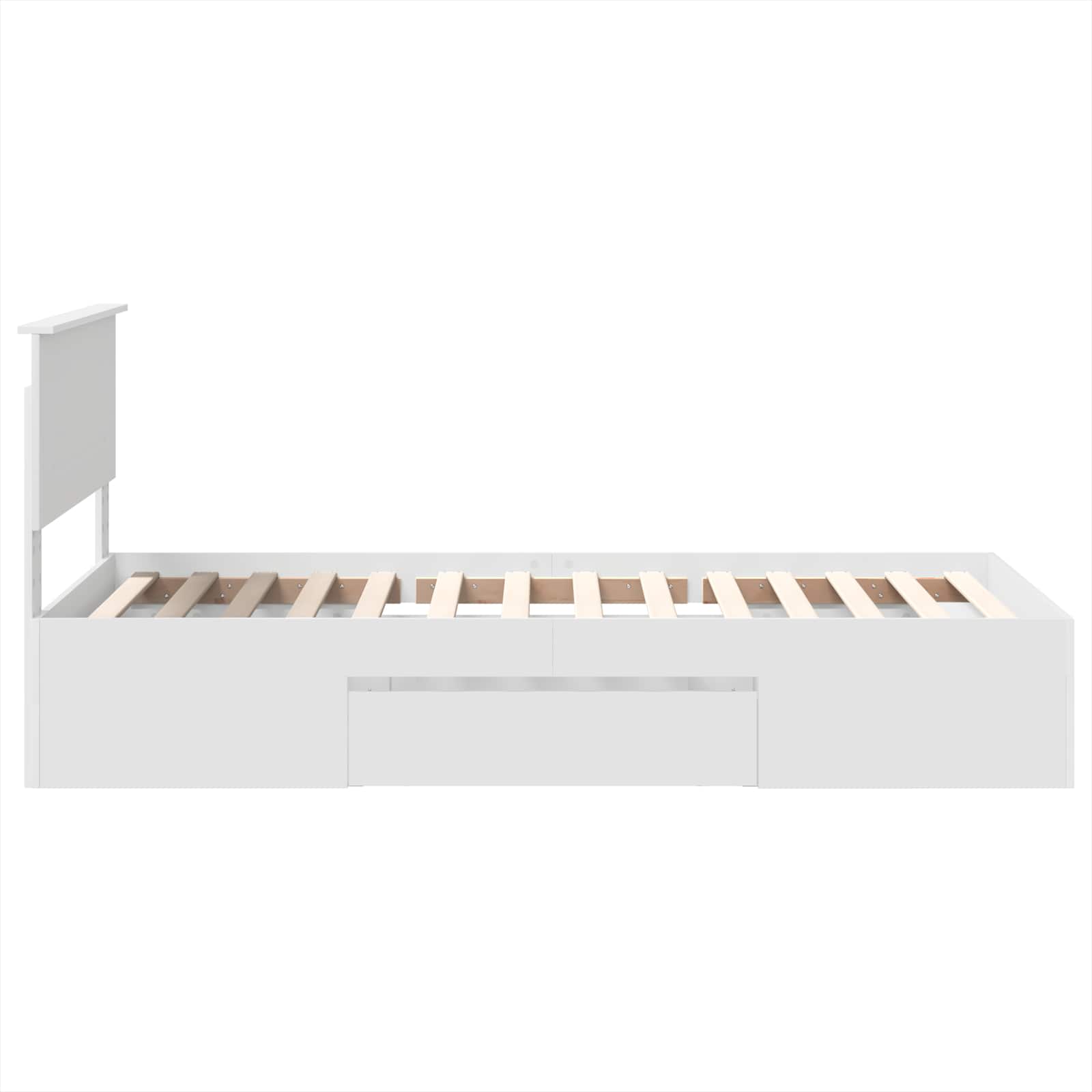 Bedframe met hoofdeinde Wit 80 x 200 cm Bewerkt hout