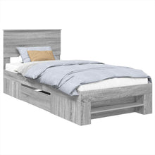 Bedframe met hoofdeinde Grijs Sonoma 80 x 200 cm Bewerkt hout
