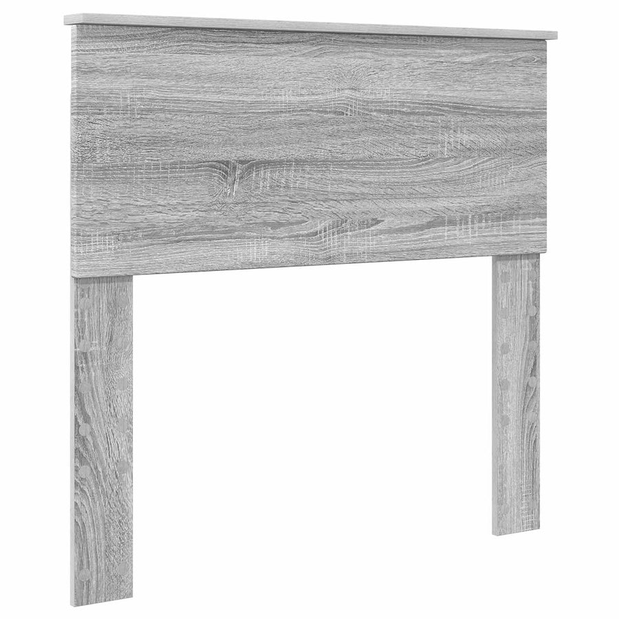 Bedframe met hoofdeinde Grijs Sonoma 80 x 200 cm Bewerkt hout