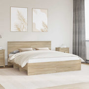 Bedframe 180x200 cm Sonoma eiken bewerkt hout