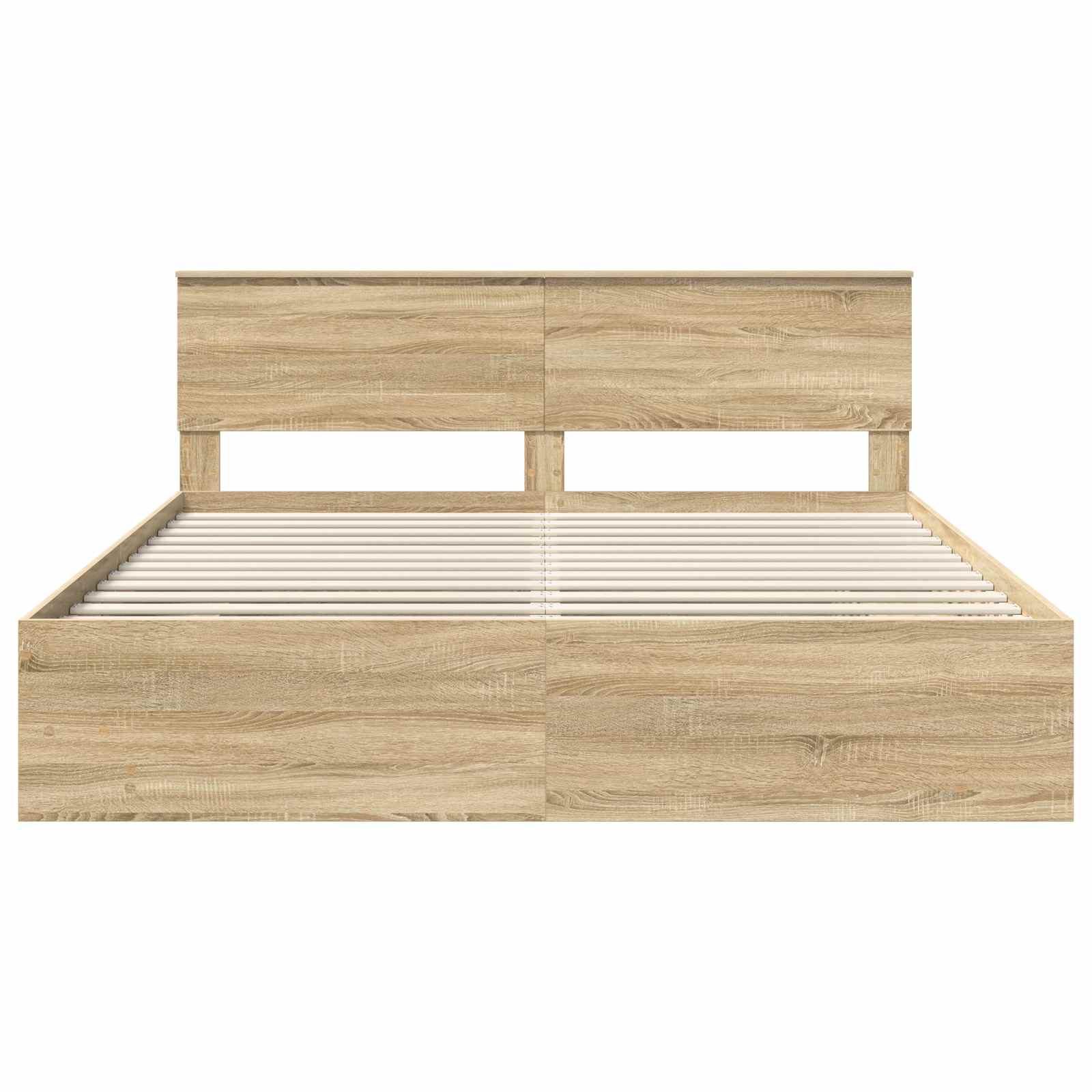 Bedframe met hoofdeinde Sonoma Eiken 180 x 200 cm Bewerkt hout