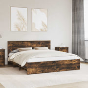 Bedframe 180x200 cm gerookt eiken