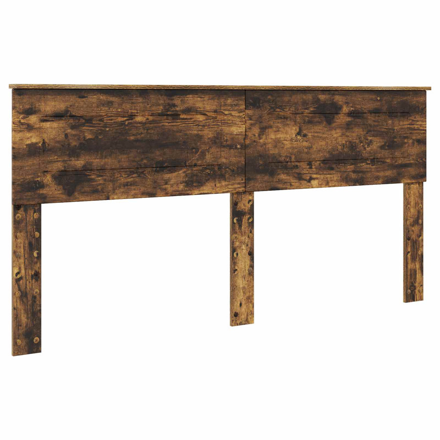 Bedframe met hoofdeinde Gerookt eiken 180 x 200 cm Bewerkt hout