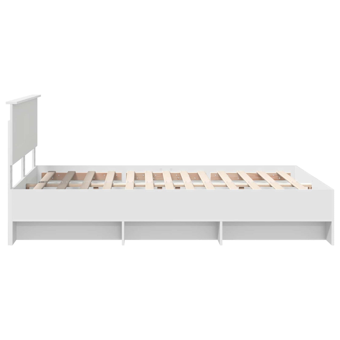 Bedframe met hoofdeinde Wit 160 x 200 cm Bewerkt hout