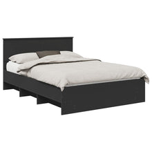 Bedframe met hoofdeinde Zwart 160 x 200 cm Bewerkt hout