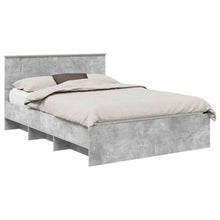 Bedframe met hoofdeinde Beton Grijs 160 x 200 cm Bewerkt hout
