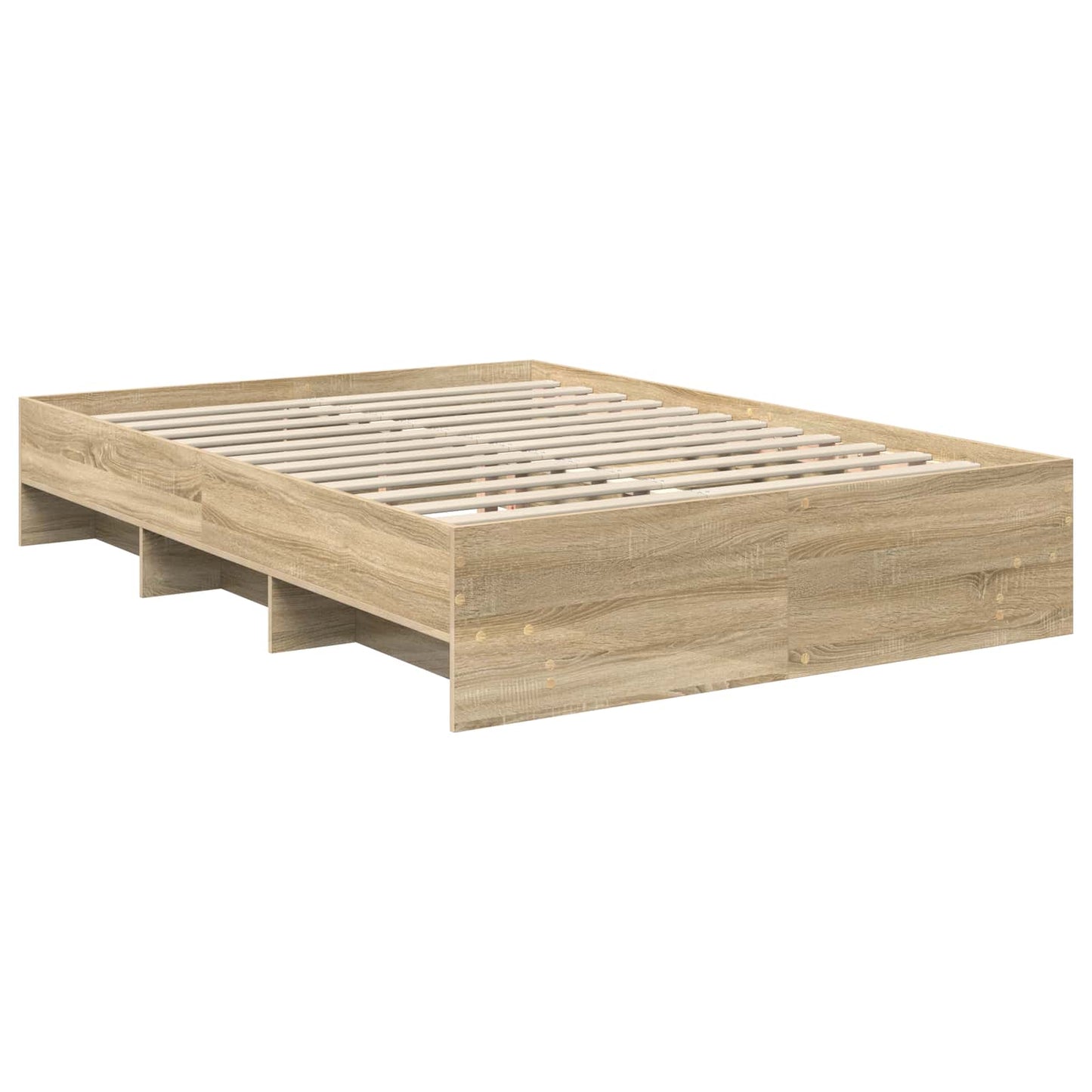 Bedframe met hoofdeinde Sonoma Eiken 150 x 200 cm Bewerkt hout