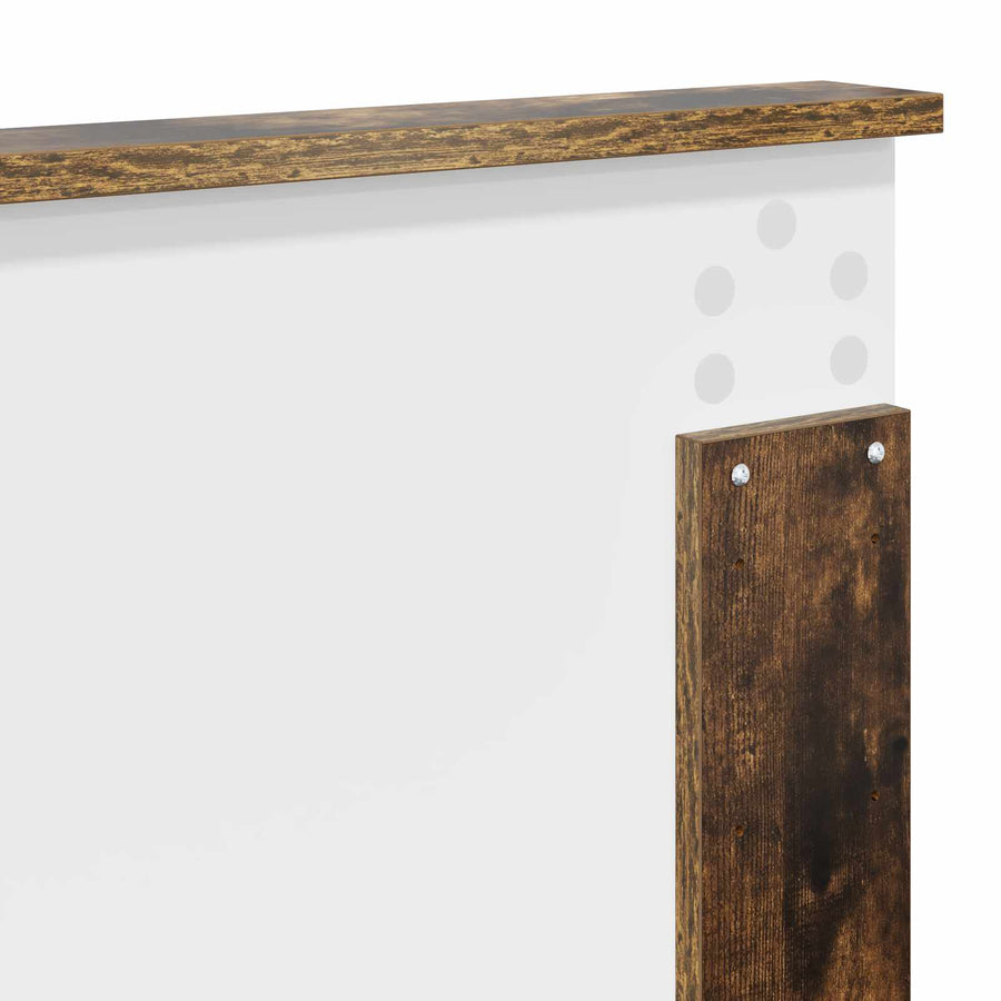 Bedframe met hoofdeinde Gerookt eiken 140 x 200 cm Bewerkt hout
