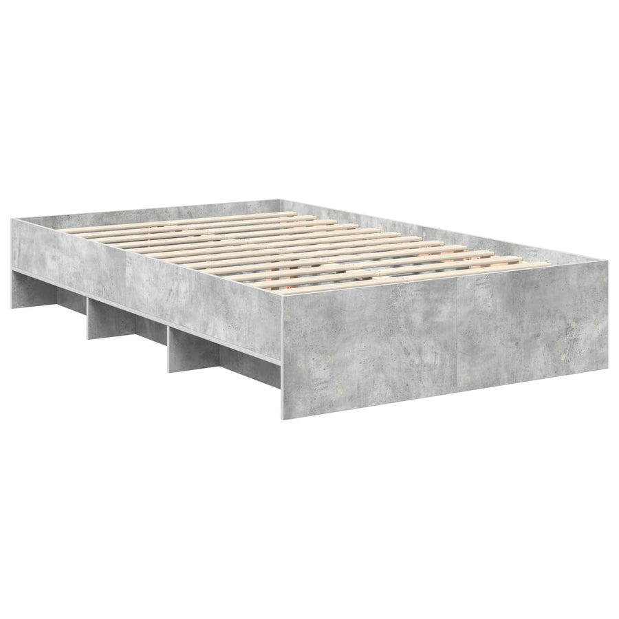 Bedframe met hoofdeinde Beton Grijs 120 x 123 cm Bewerkt hout