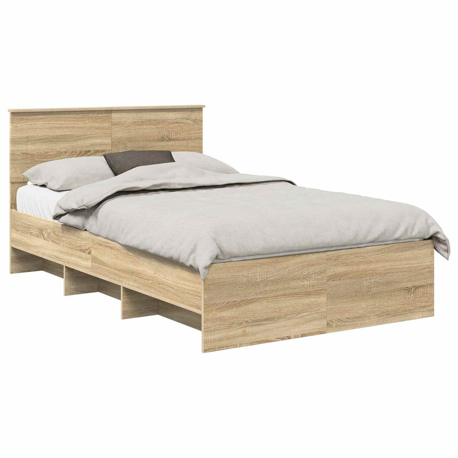 Bedframe Sonoma Eiken 120 x 123 cm Bewerkt hout