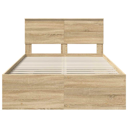 Bedframe Sonoma Eiken 120 x 123 cm Bewerkt hout