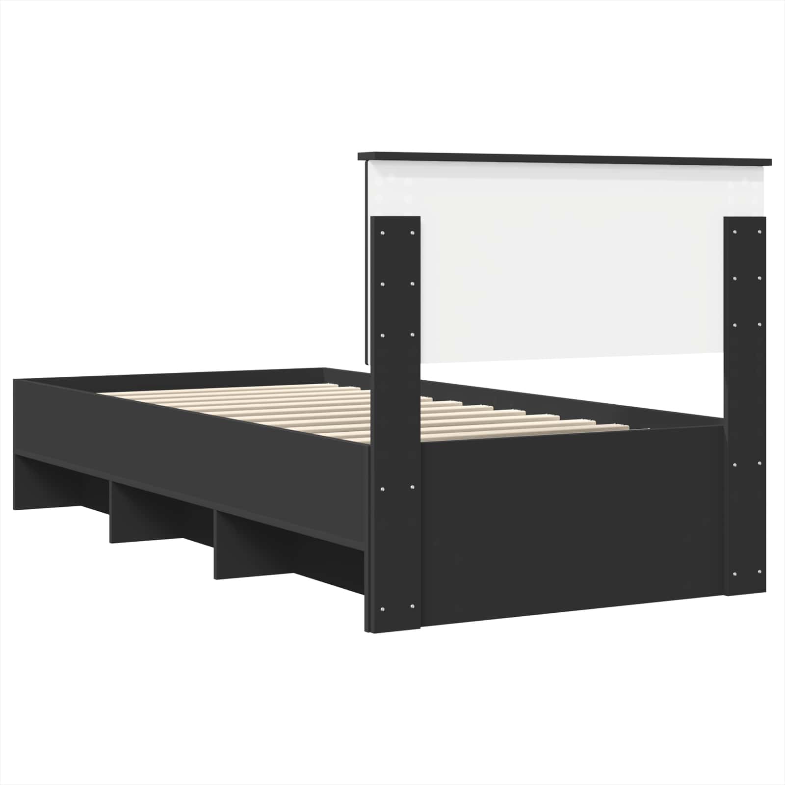 Bedframe Zwart 120 x 123 cm Bewerkt hout