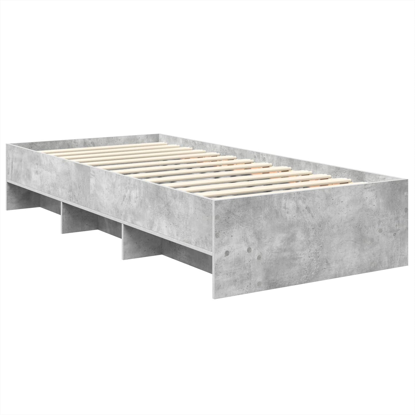 Bedframe met hoofdeinde Beton Grijs 120 x 123 cm Bewerkt hout