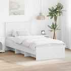 Bed Frame with Headboard White 80 x 200 cm Engineered Wood