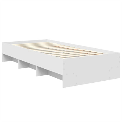 Bedframe met hoofdeinde Wit 80 x 200 cm Bewerkt hout