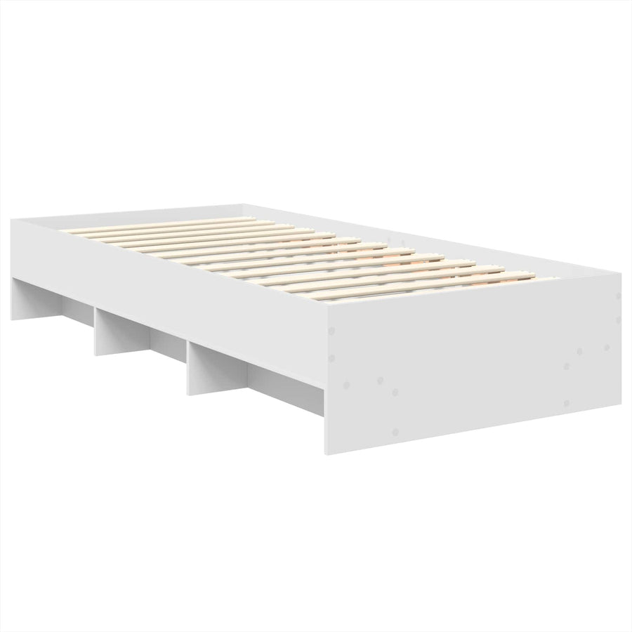 Bedframe met hoofdeinde Wit 80 x 200 cm Bewerkt hout