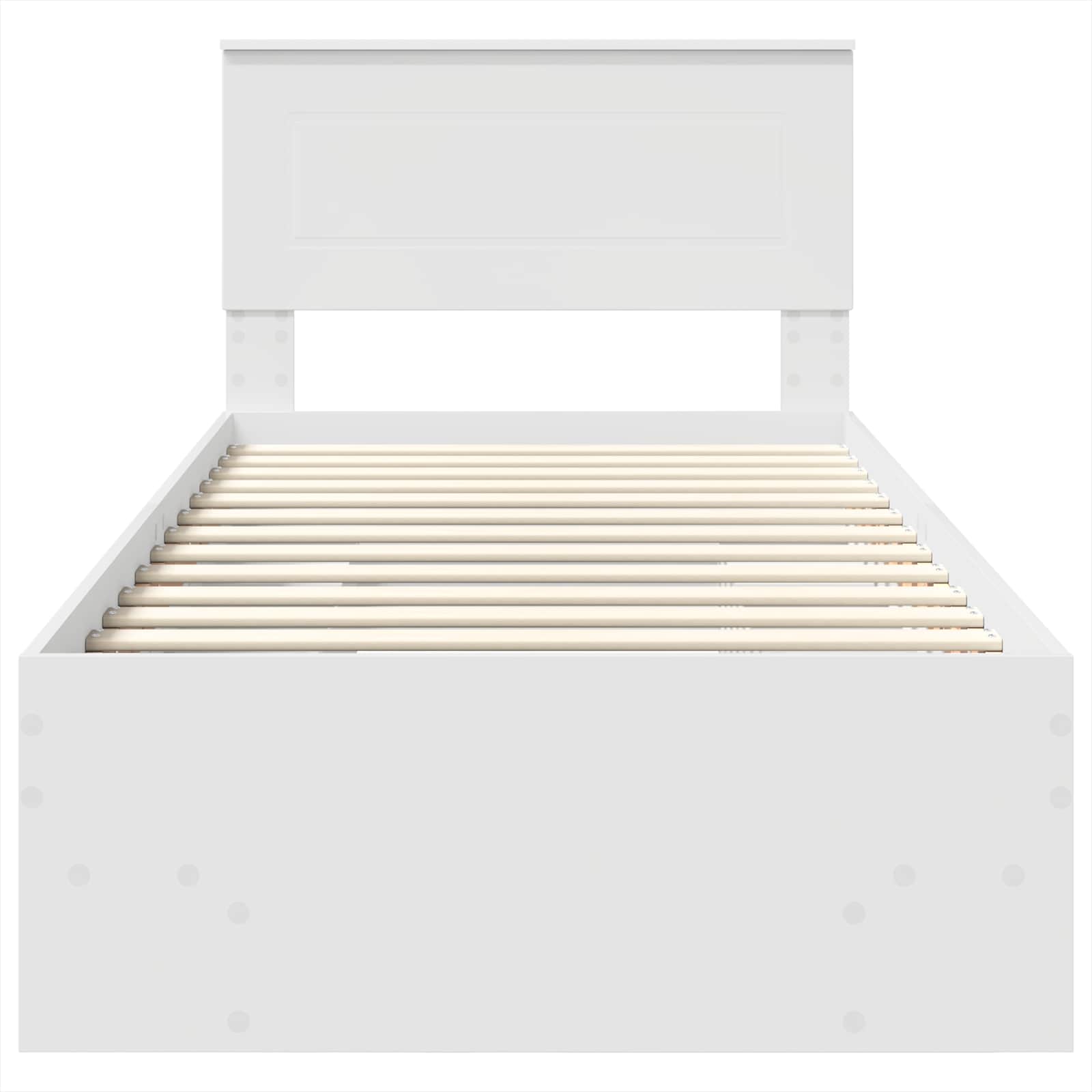 Bedframe met hoofdeinde Wit 80 x 200 cm Bewerkt hout