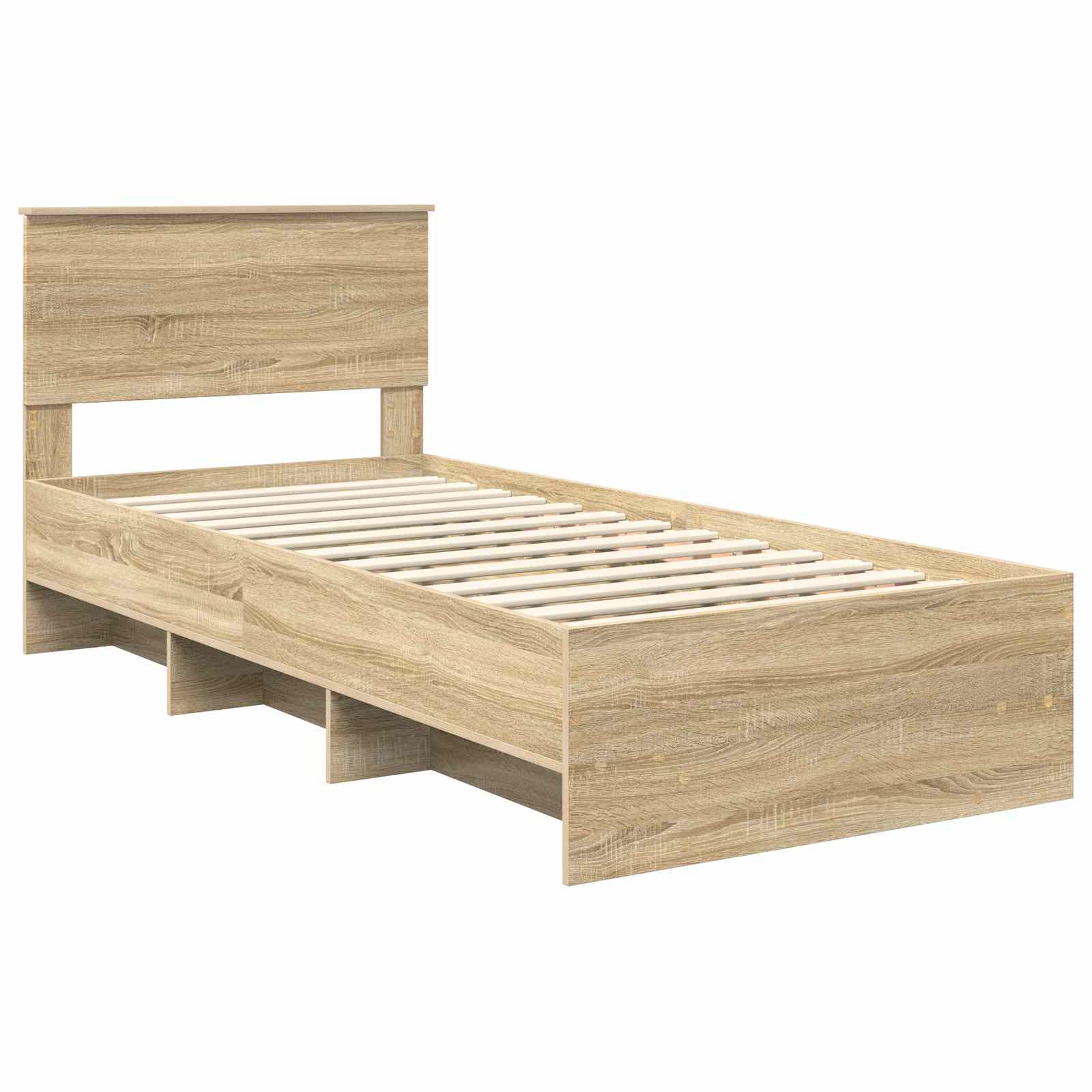 Bedframe met hoofdeinde Sonoma Eiken 80 x 200 cm Bewerkt hout