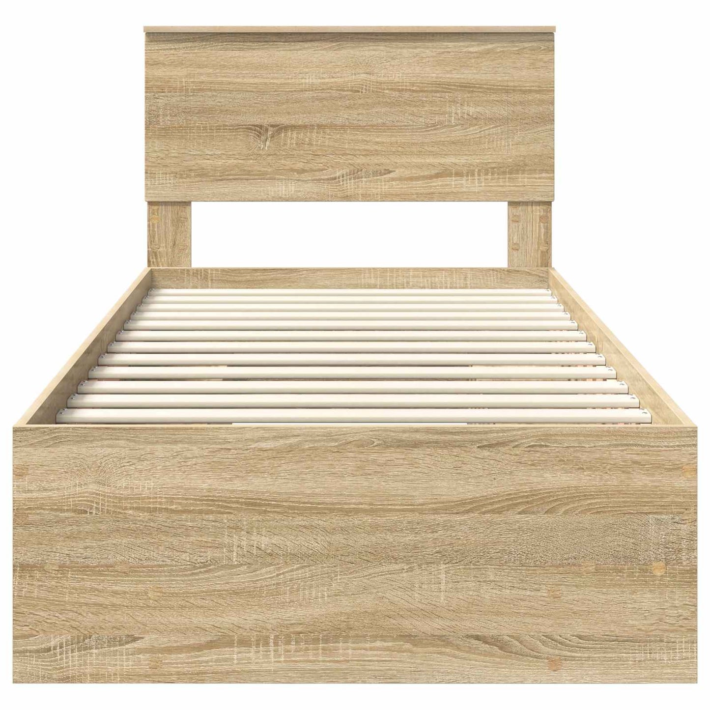 Bedframe met hoofdeinde Sonoma Eiken 80 x 200 cm Bewerkt hout