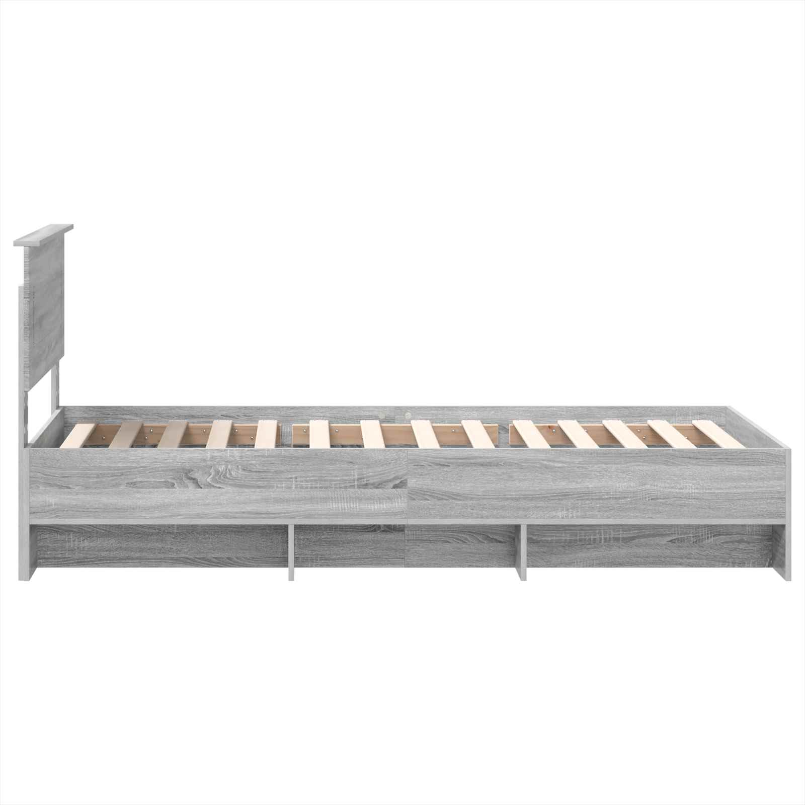 Bedframe met hoofdeinde Grijs Sonoma 80 x 200 cm Bewerkt hout
