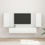 TV wandkast 78,5x30x29,5 cm hoogglans wit