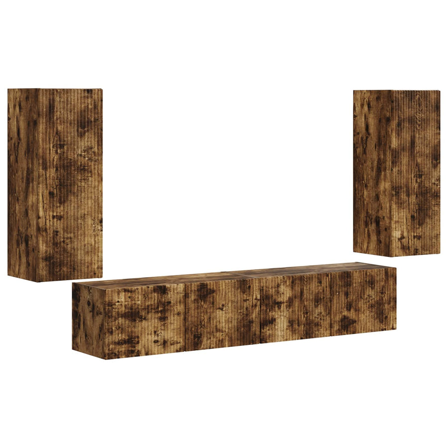 78,5 X 30 X 29,5 Cm Gerookt eiken