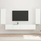 Tv meubel 98x31x29.5 cm wit bewerkt hout