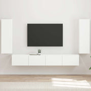 Tv meubel 98x31x29.5 cm wit bewerkt hout