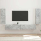 Tv-meubel 98x31x29,5 cm beton grijs bewerkt hout