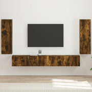 Tv-meubel 98x31x29,5 cm gerookt eiken