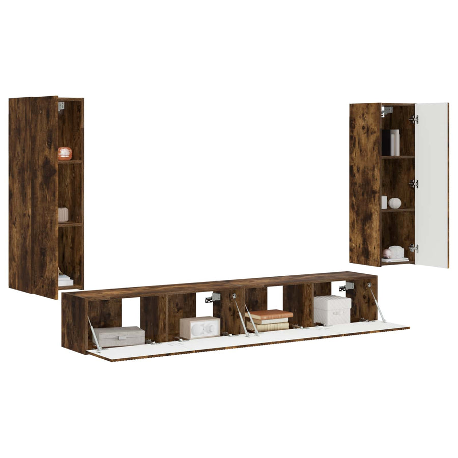 98 X 31 X 29,5 Cm Gerookt eiken