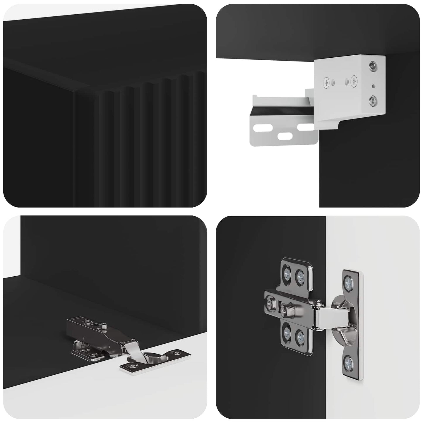 4 Pcs Zwart