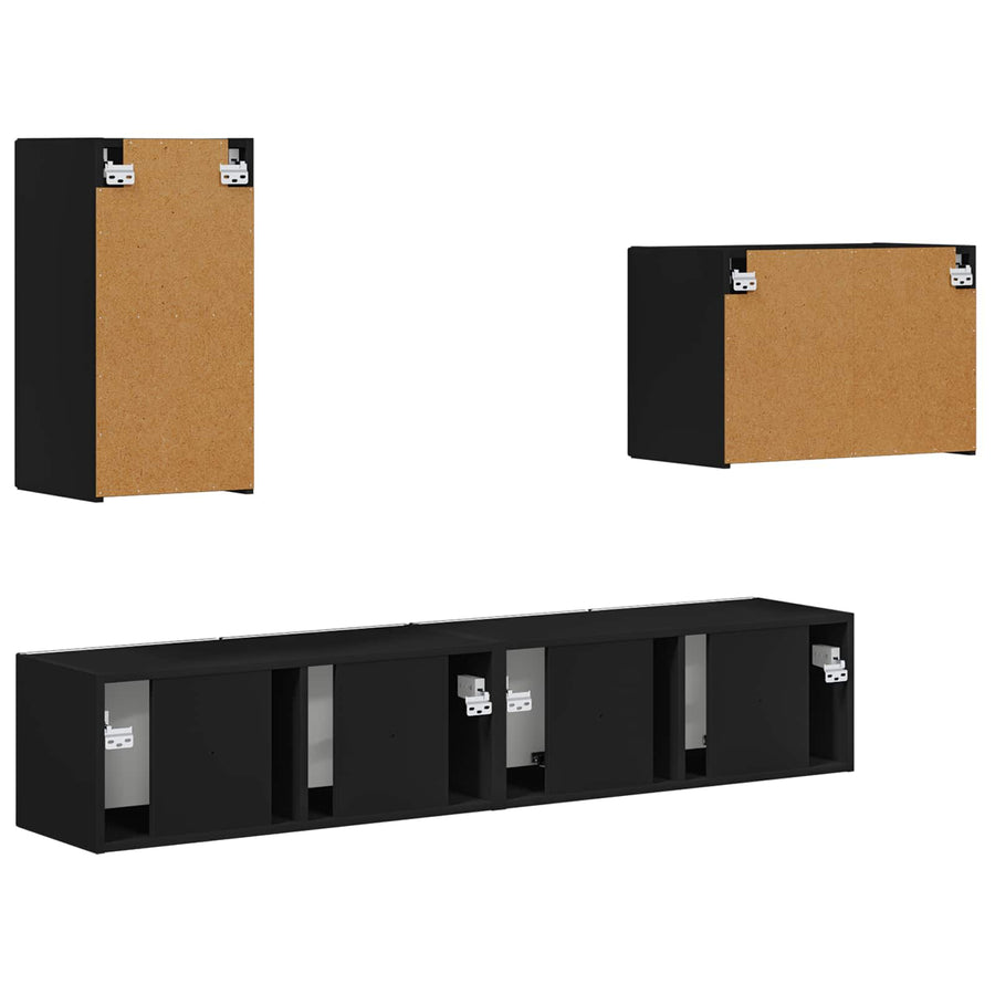 4 Pcs Zwart