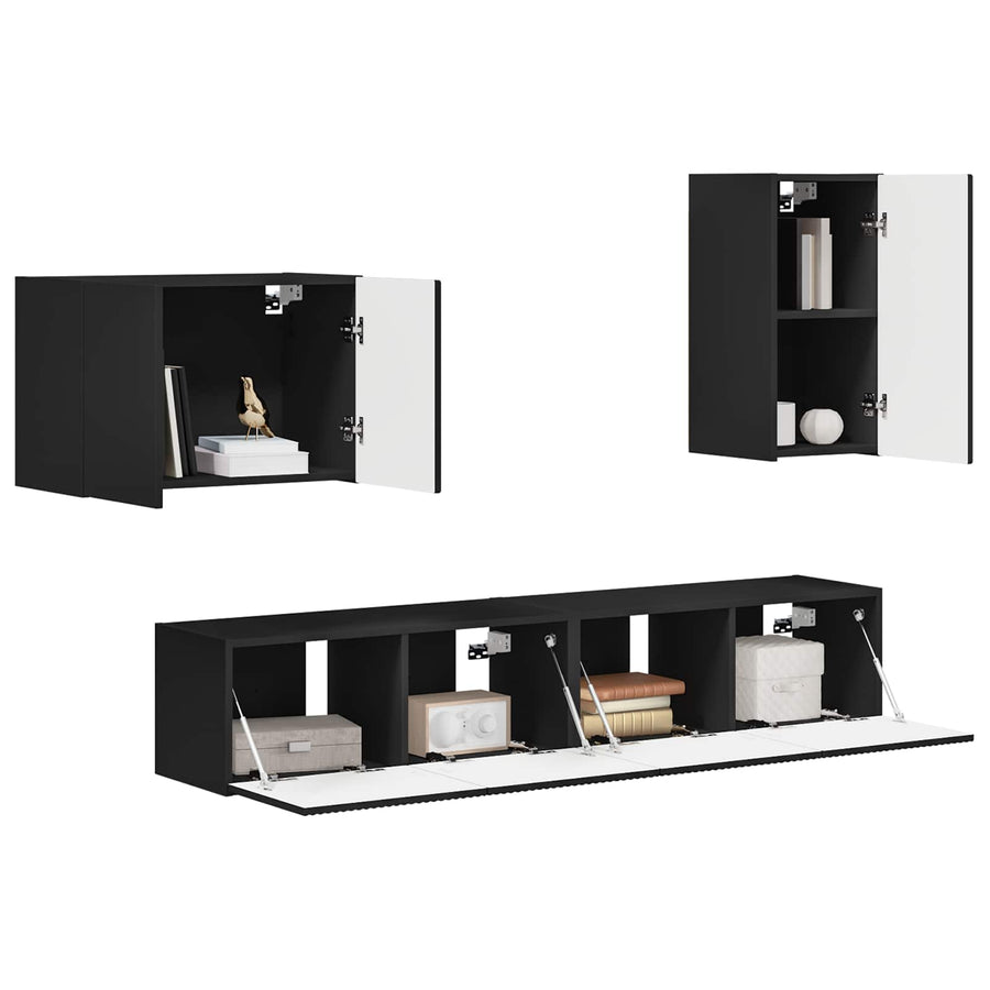 4 Pcs Zwart