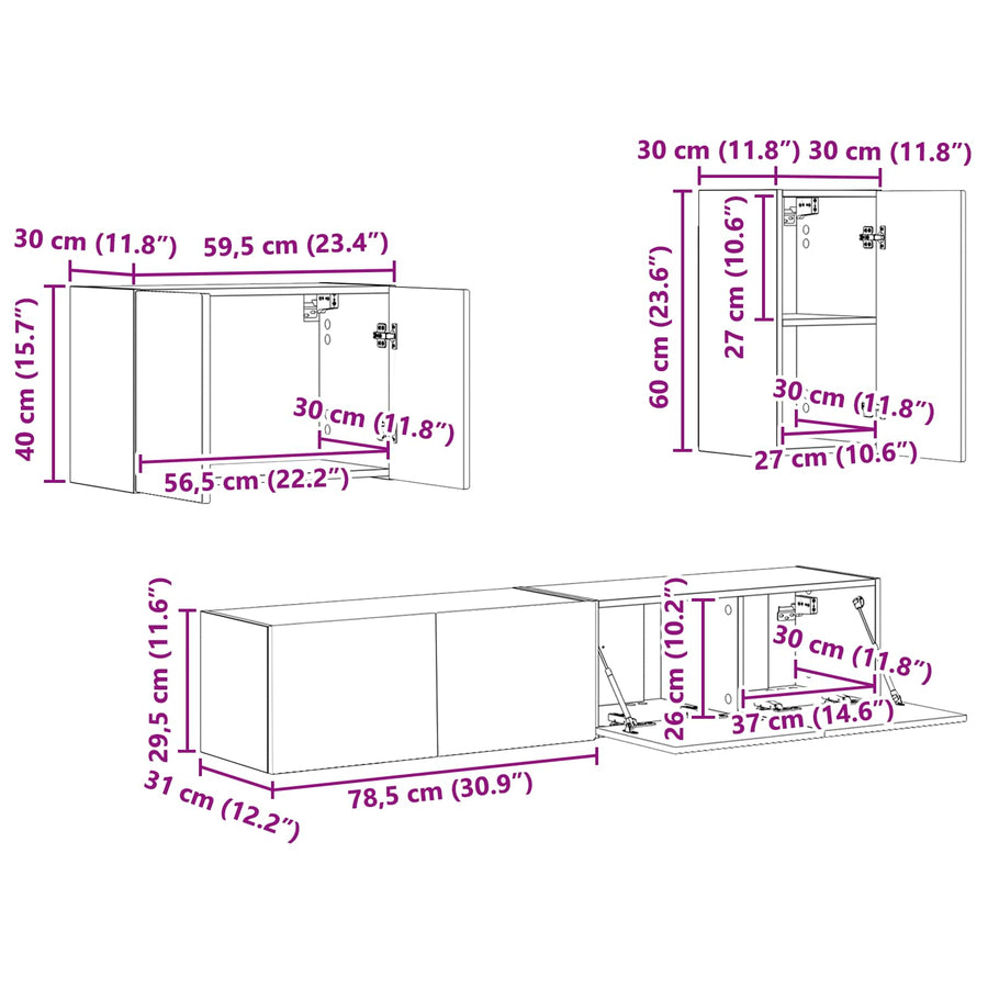 4 Pcs Beton Grijs Betongrijs