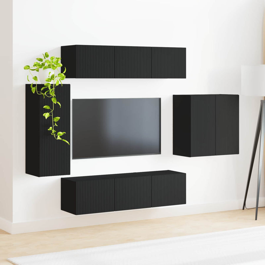 6 Pcs Zwart