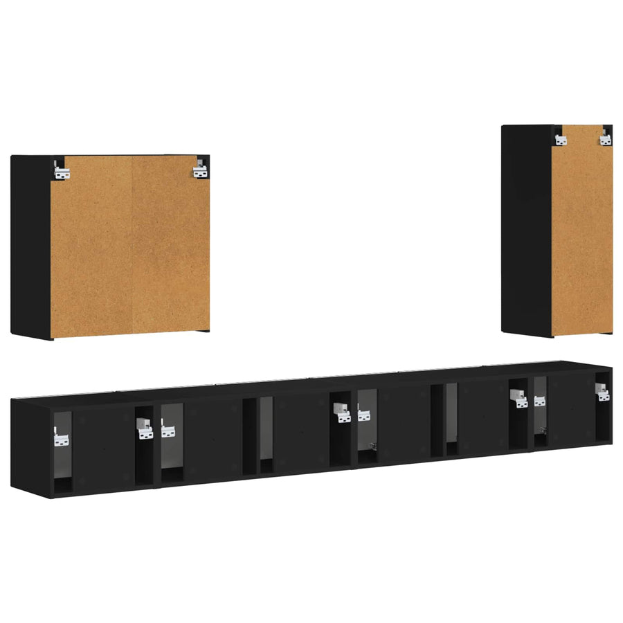 6 Pcs Zwart