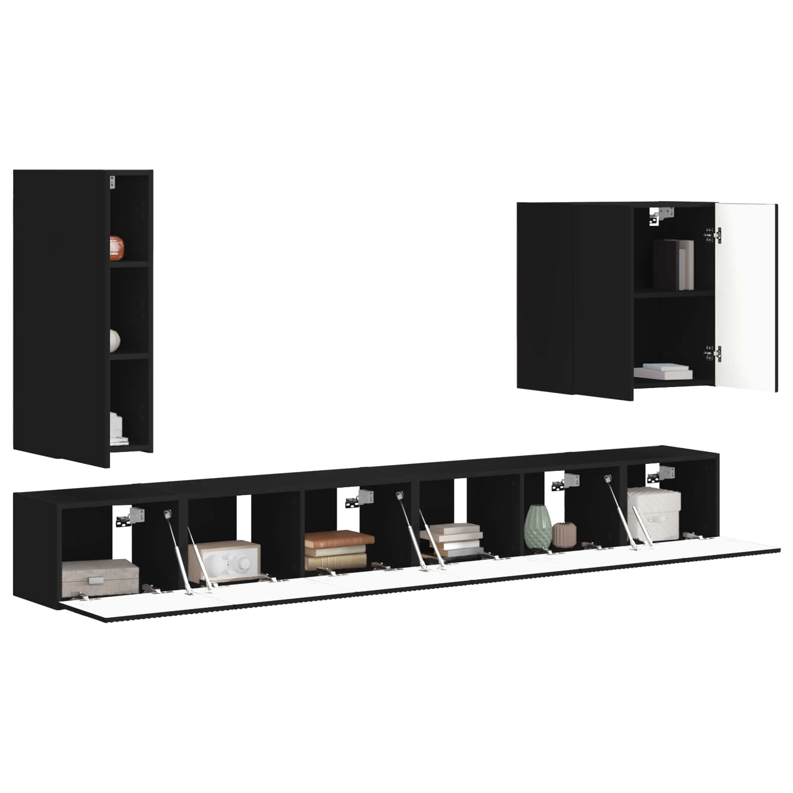 6 Pcs Zwart