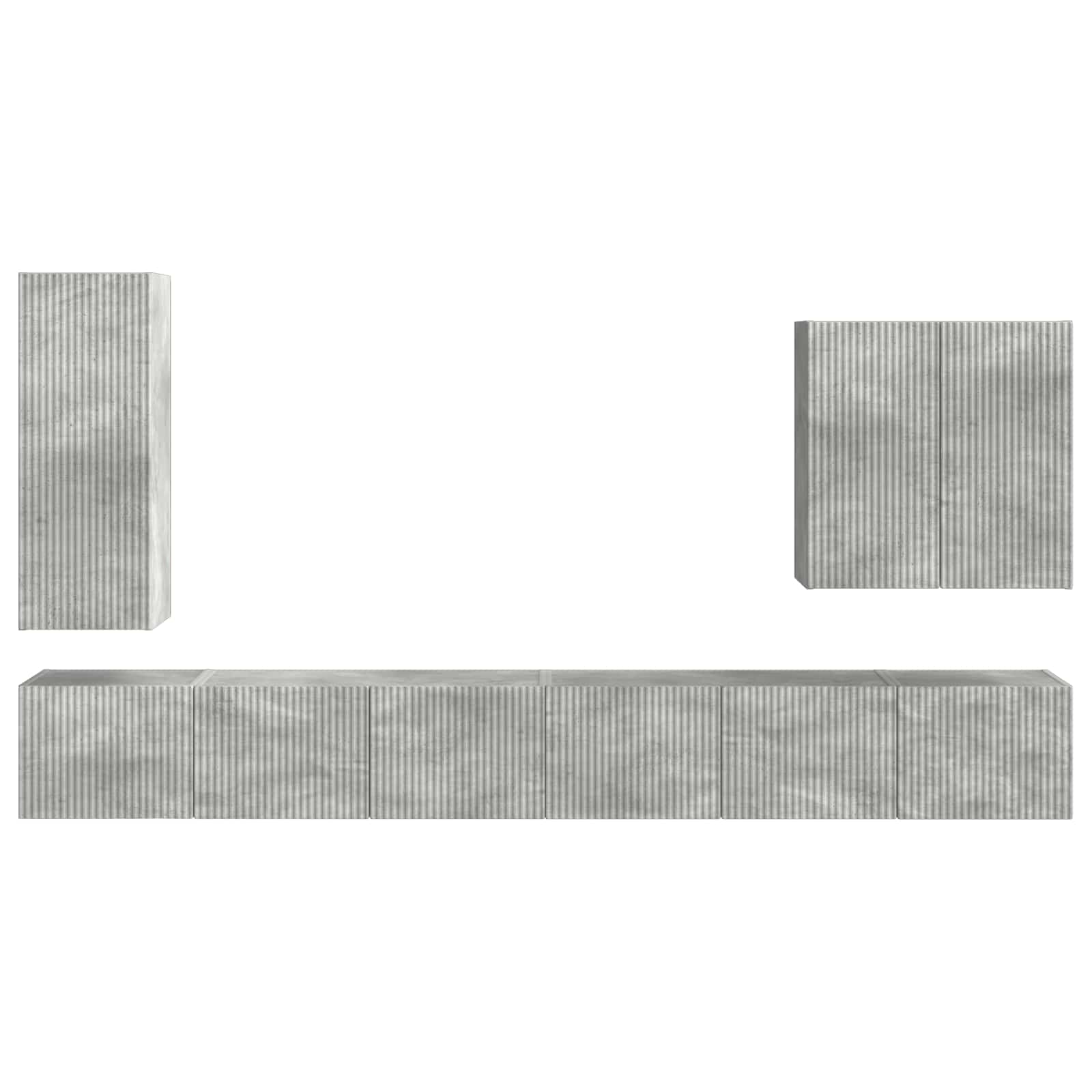 6 Pcs Beton Grijs Betongrijs