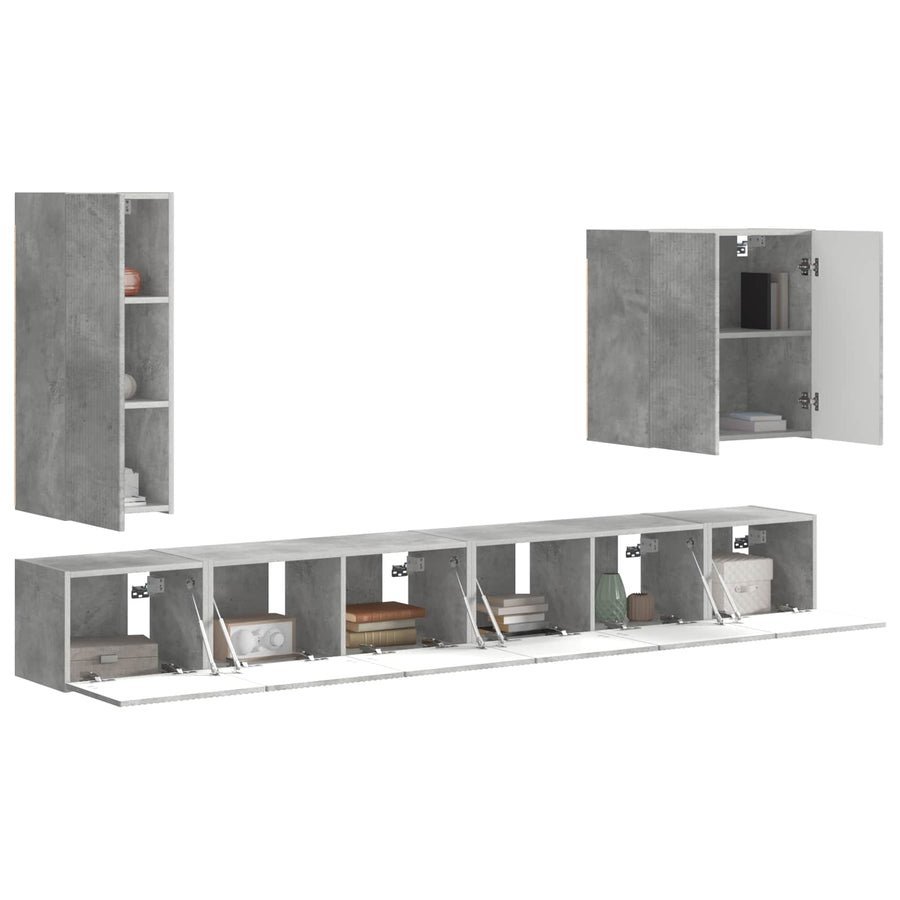 6 Pcs Beton Grijs Betongrijs