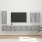Tv-meubel set 6 stuks grijs Sonoma