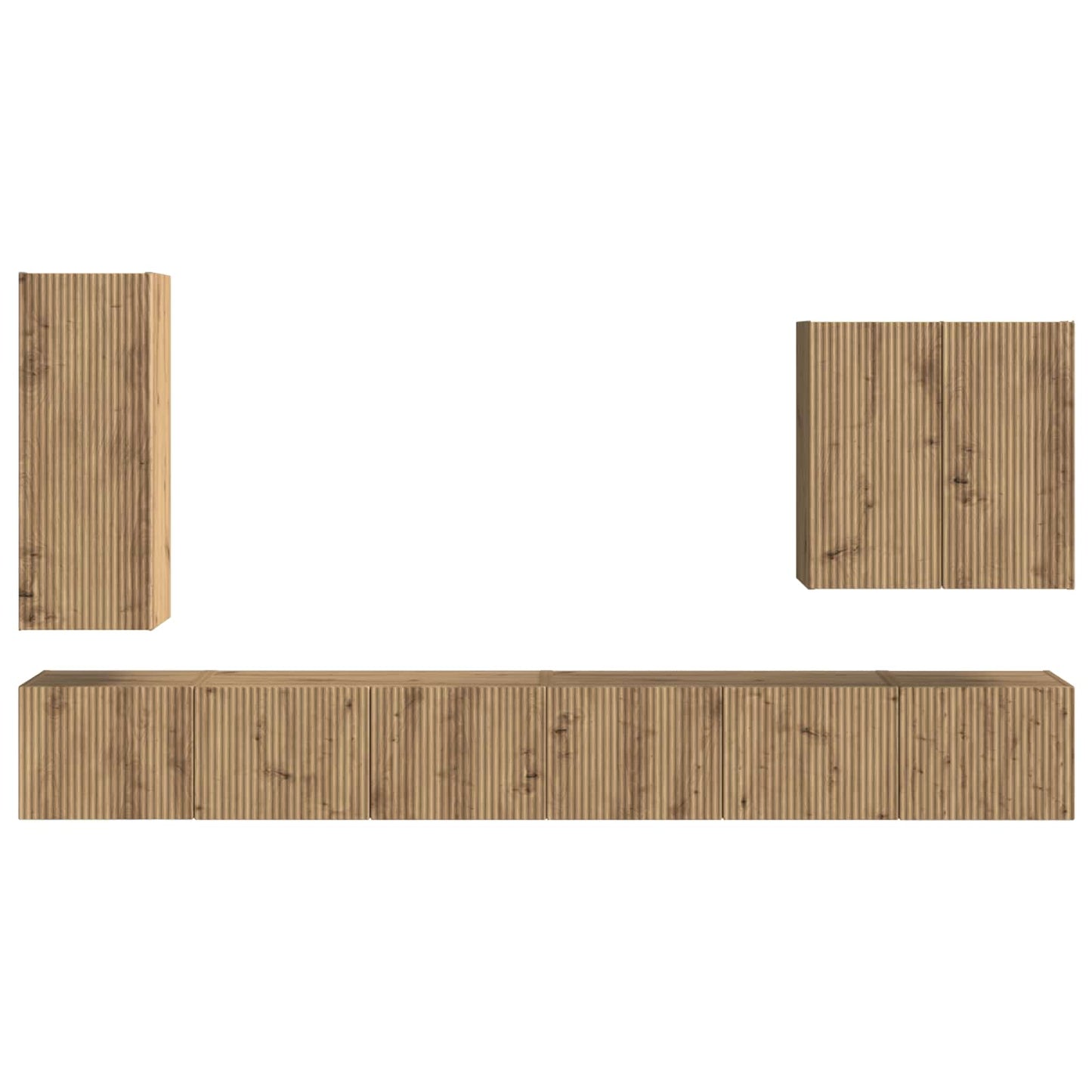 6 Pcs Artisan Eiken artisanaal eikenkleurig