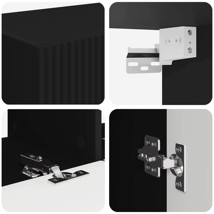 TV Wandkast Set 6 st Zwart