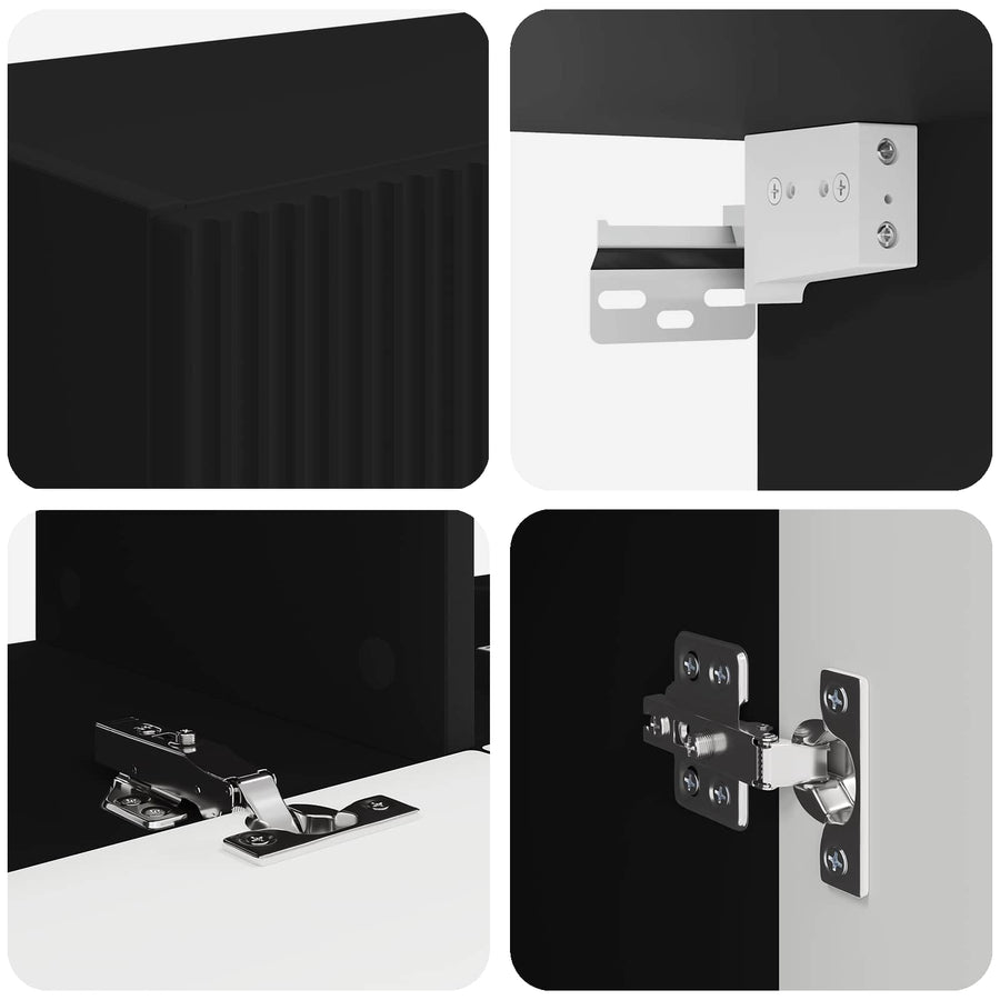 TV Wandkast Set 6 st Zwart
