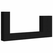 TV Wandkast Set 6 st Zwart